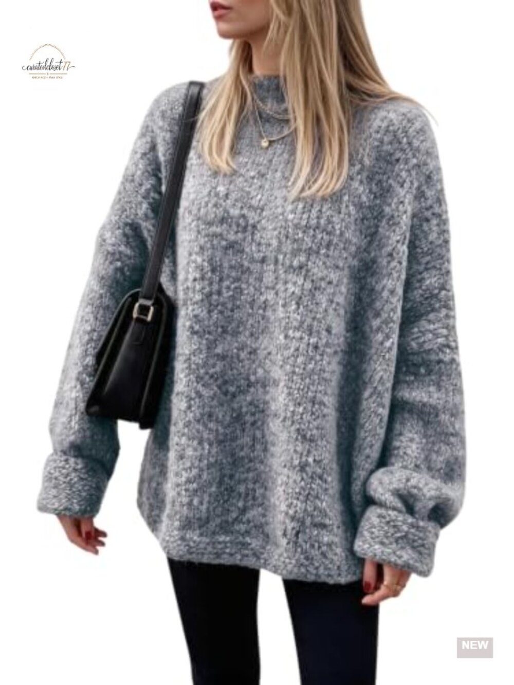 Oversized Fuzzy Long Sleeve Tunic Sweater Pullover Slouchy
